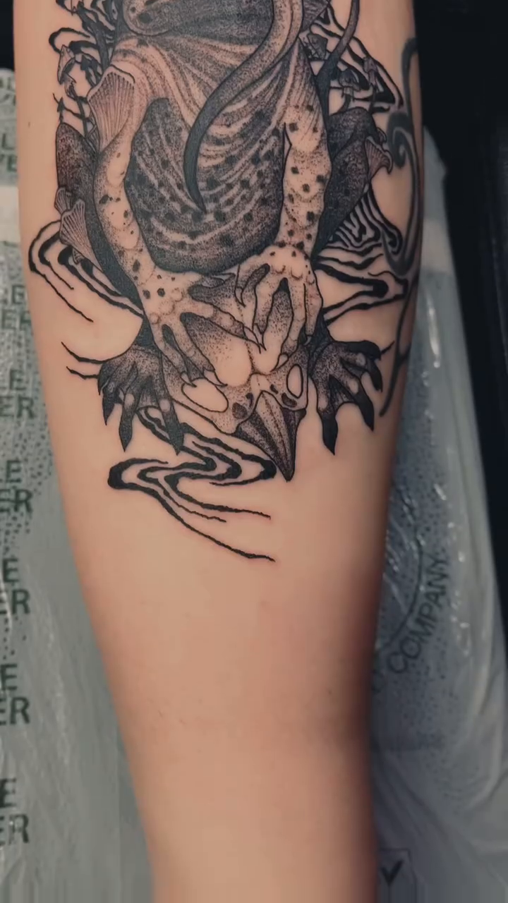 Tattoo by @autumnrosetattoos — japanese_irezumi, black_and_grey
