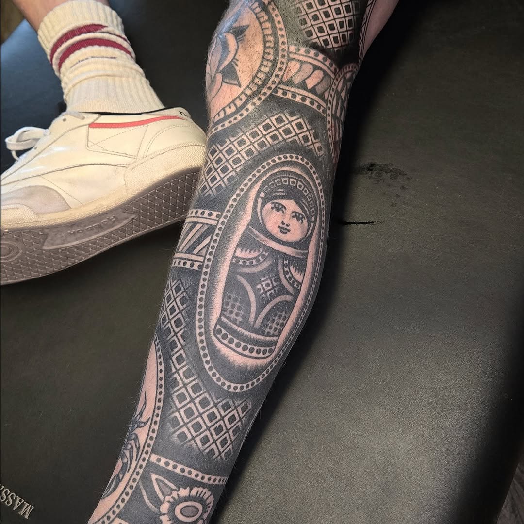 Tattoo by @dekeharms — blackwork, ornamental