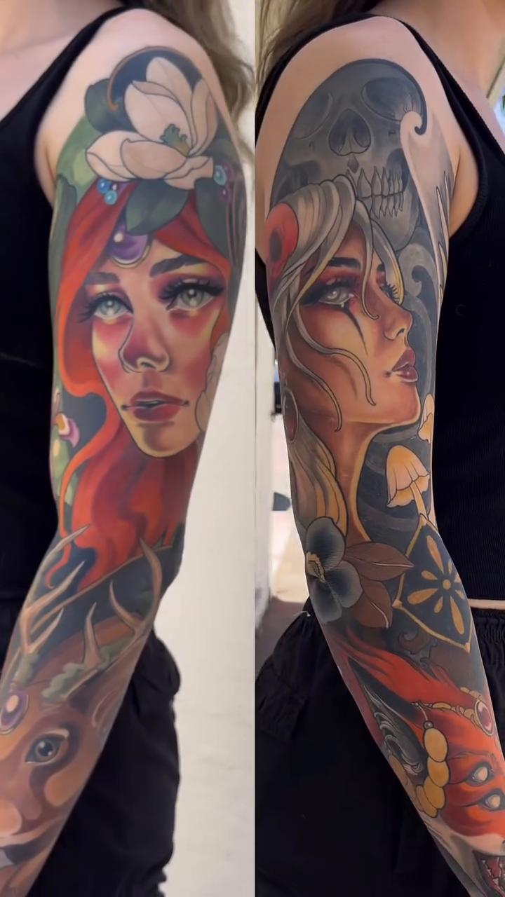 Tattoo by @kikifiligree — realism, neo_traditional