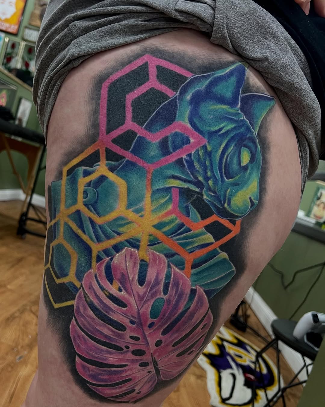 Tattoo by @coreybaileyart — geometric