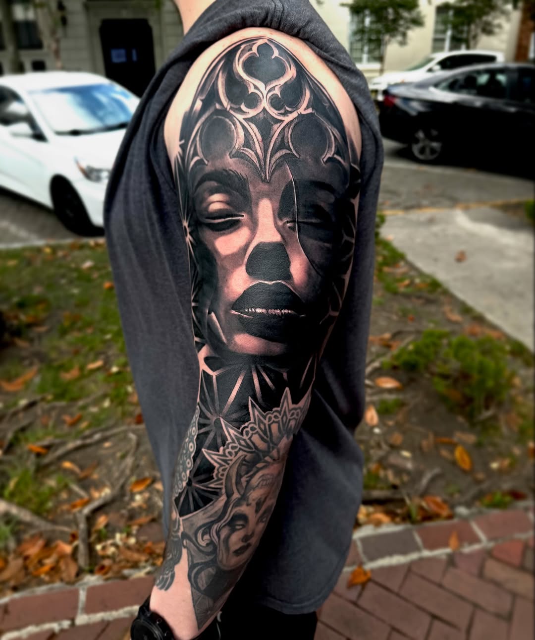 Tattoo by @jamycarlton_ — black_and_grey, realism