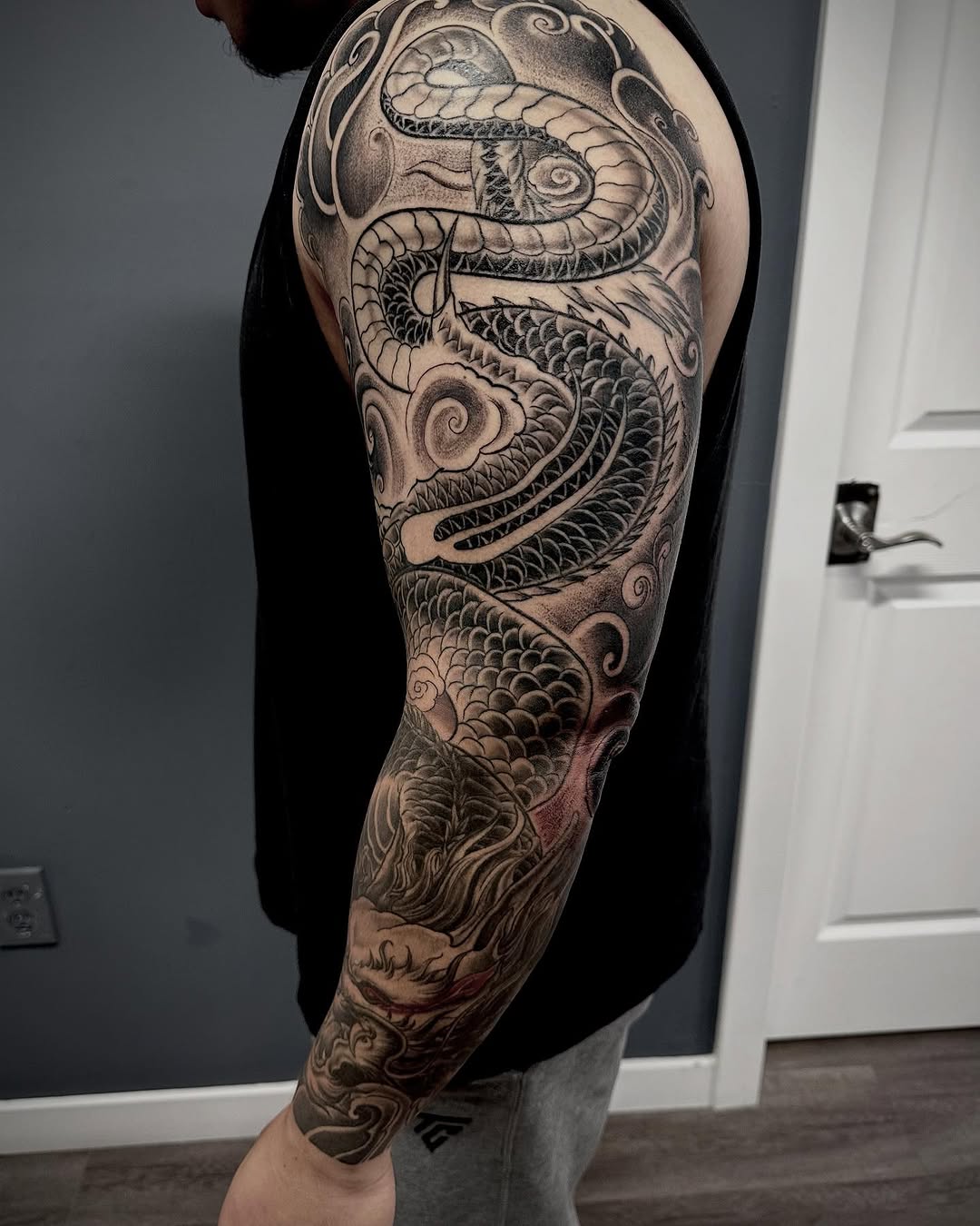 Tattoo by @miastattoo2 — japanese_irezumi, black_and_grey