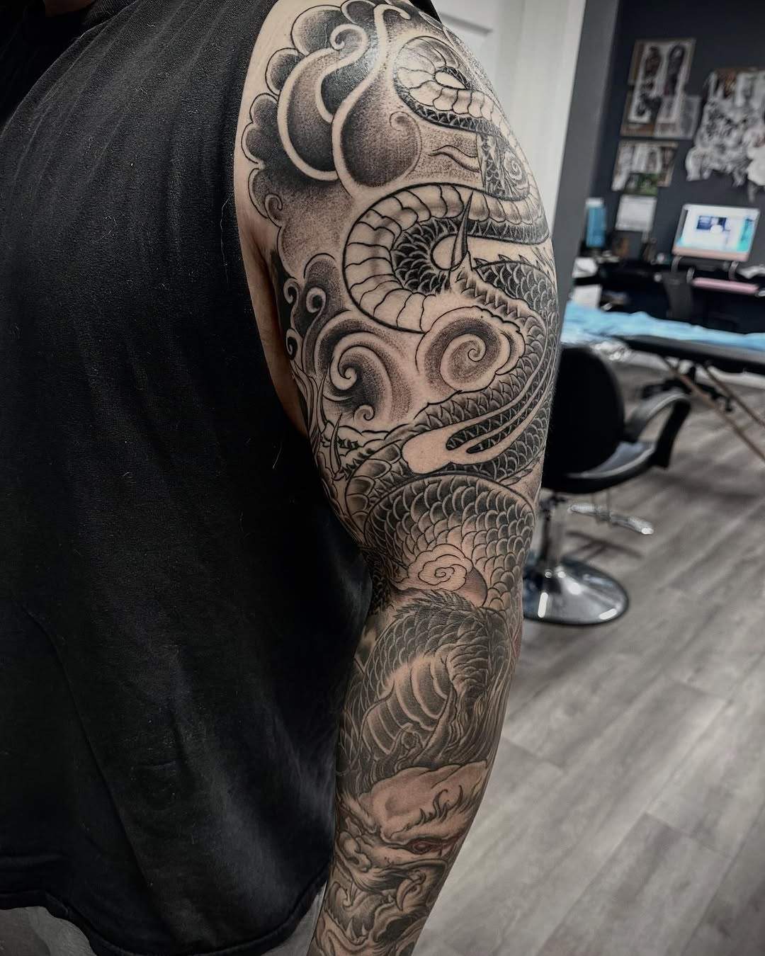 Tattoo by @miastattoo2 — japanese_irezumi, black_and_grey