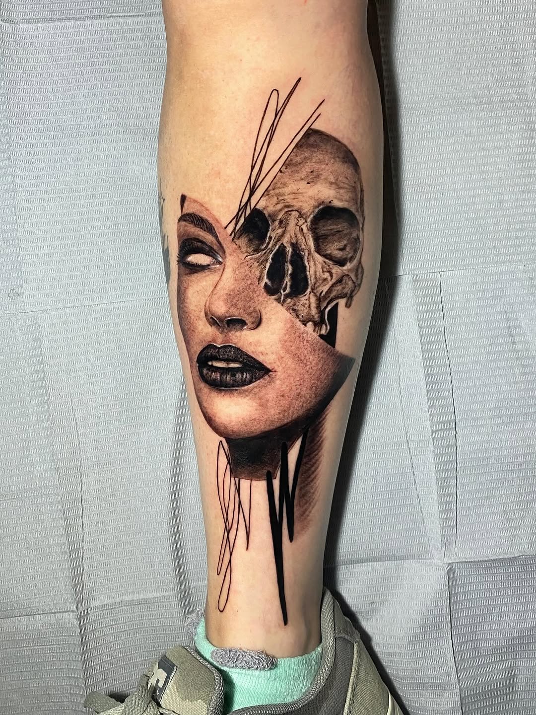 Tattoo by @sebastrussy โ realism, blackwork