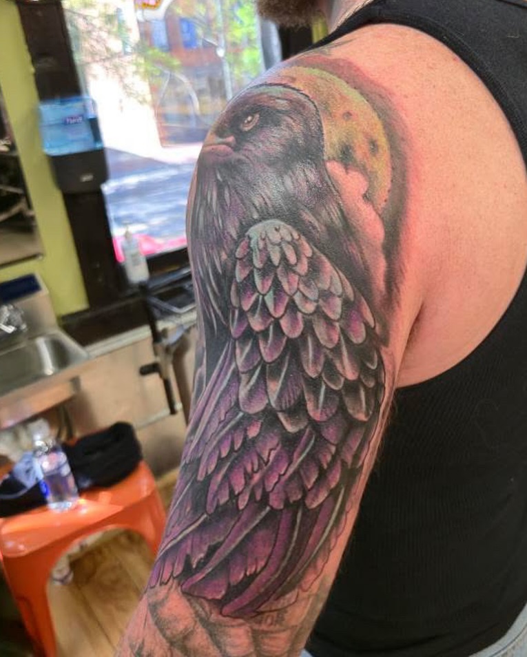Tattoo by @kustomhustletattoo — realism, black_and_grey