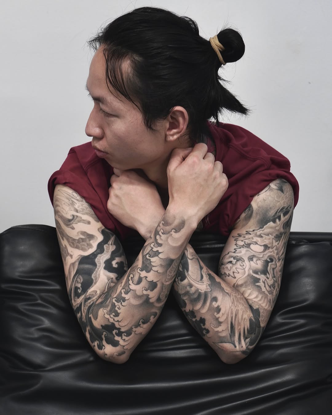 Tattoo by @xuruitattoo — japanese_irezumi, black_and_grey