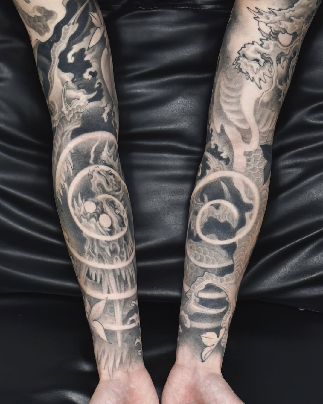 Tattoo by @xuruitattoo — japanese_irezumi, black_and_grey