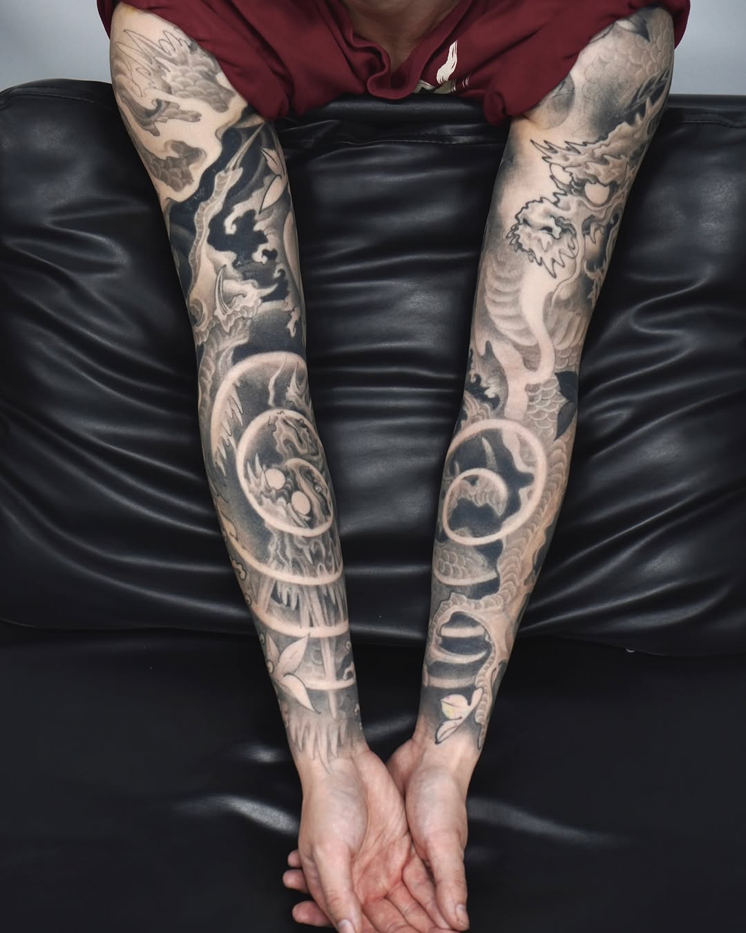 Tattoo by @xuruitattoo — japanese_irezumi, black_and_grey