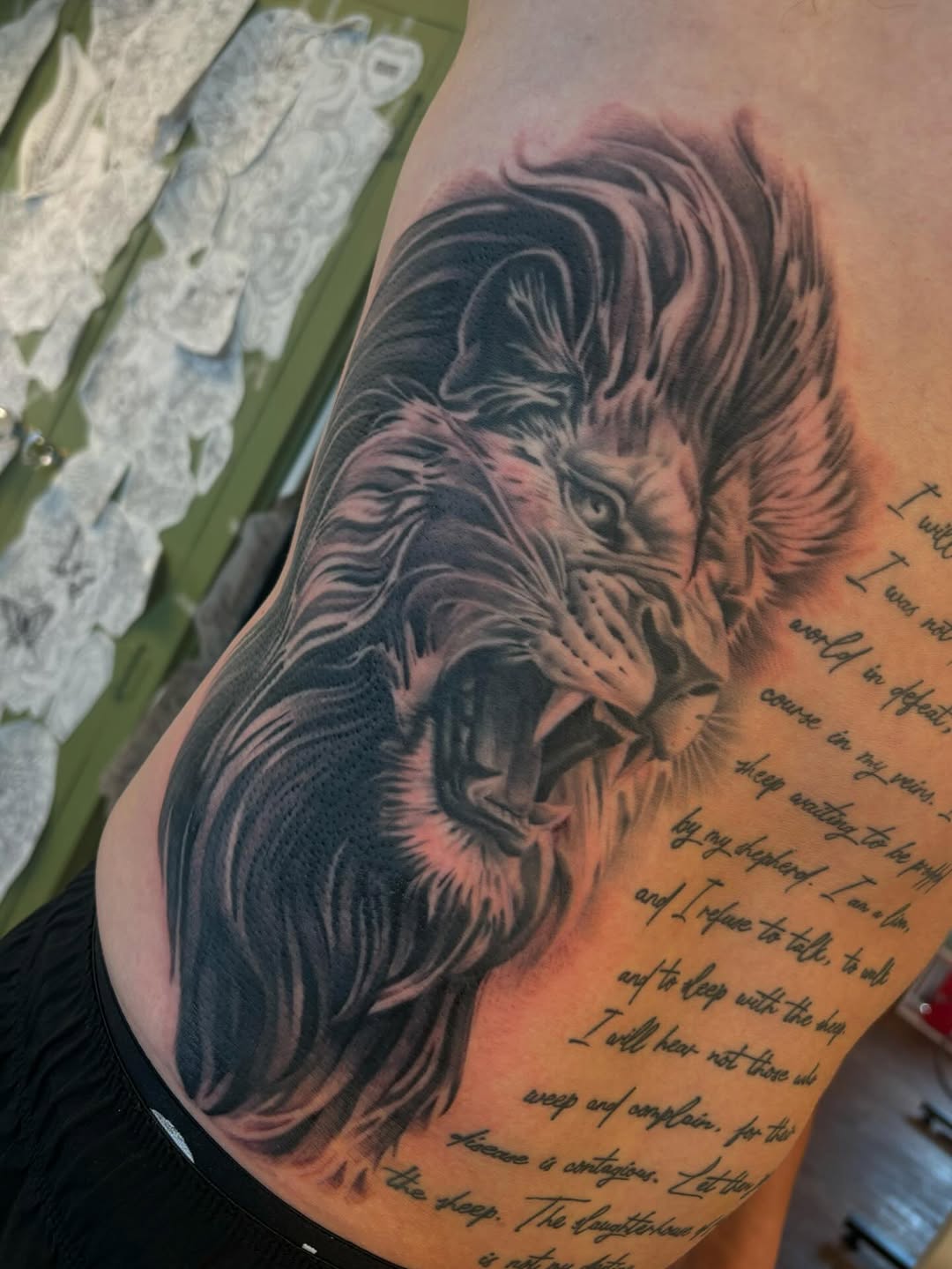 Tattoo by @madelinekristentattoo — realism, black_and_grey