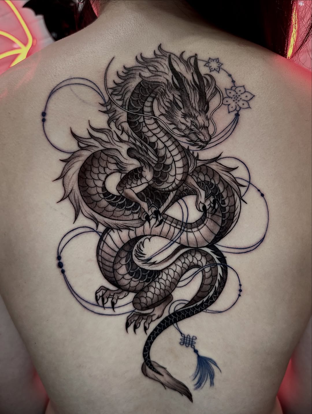 Tattoo by @dayana_tattooartist — japanese_irezumi, geometric