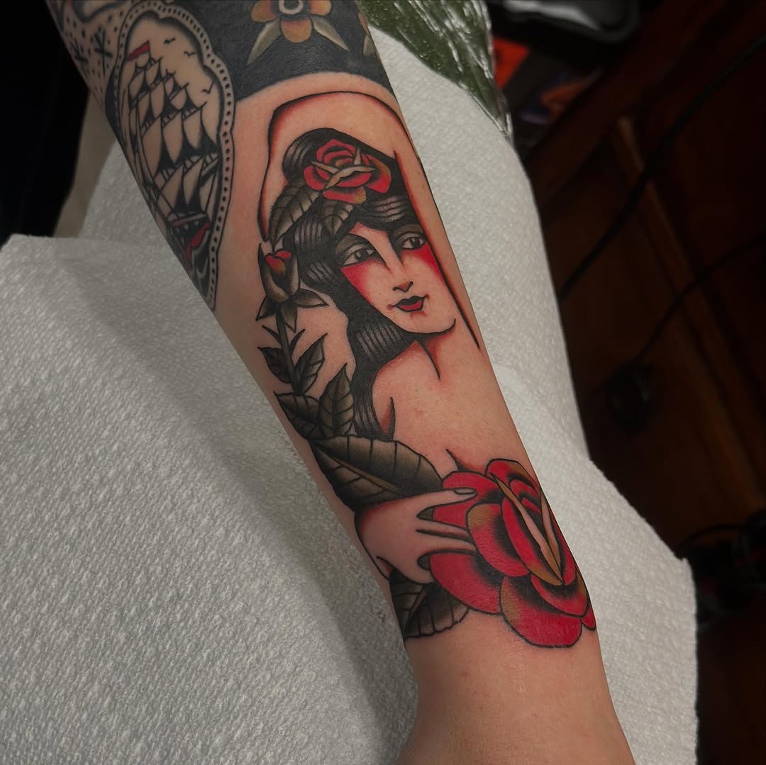 Tattoo by @ryleecoyote — american_traditional