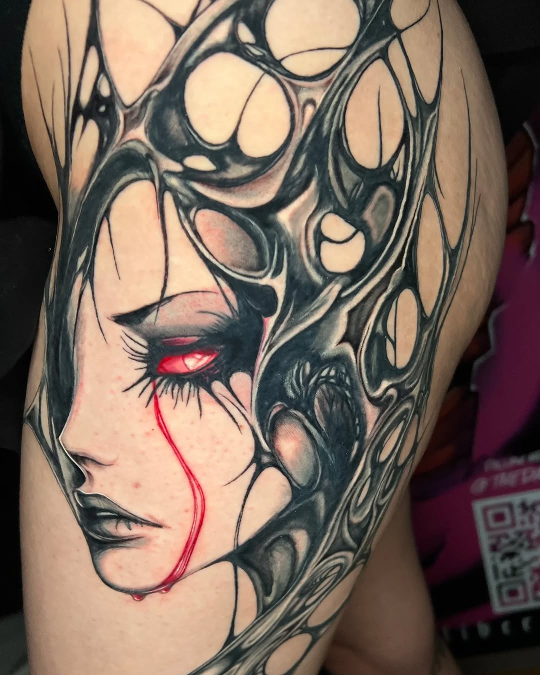 Tattoo by @thedavidlibert โ dark_realism, blackwork