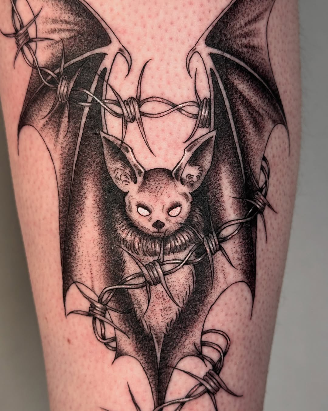 Tattoo by @chaotictattoo — blackwork, illustrative
