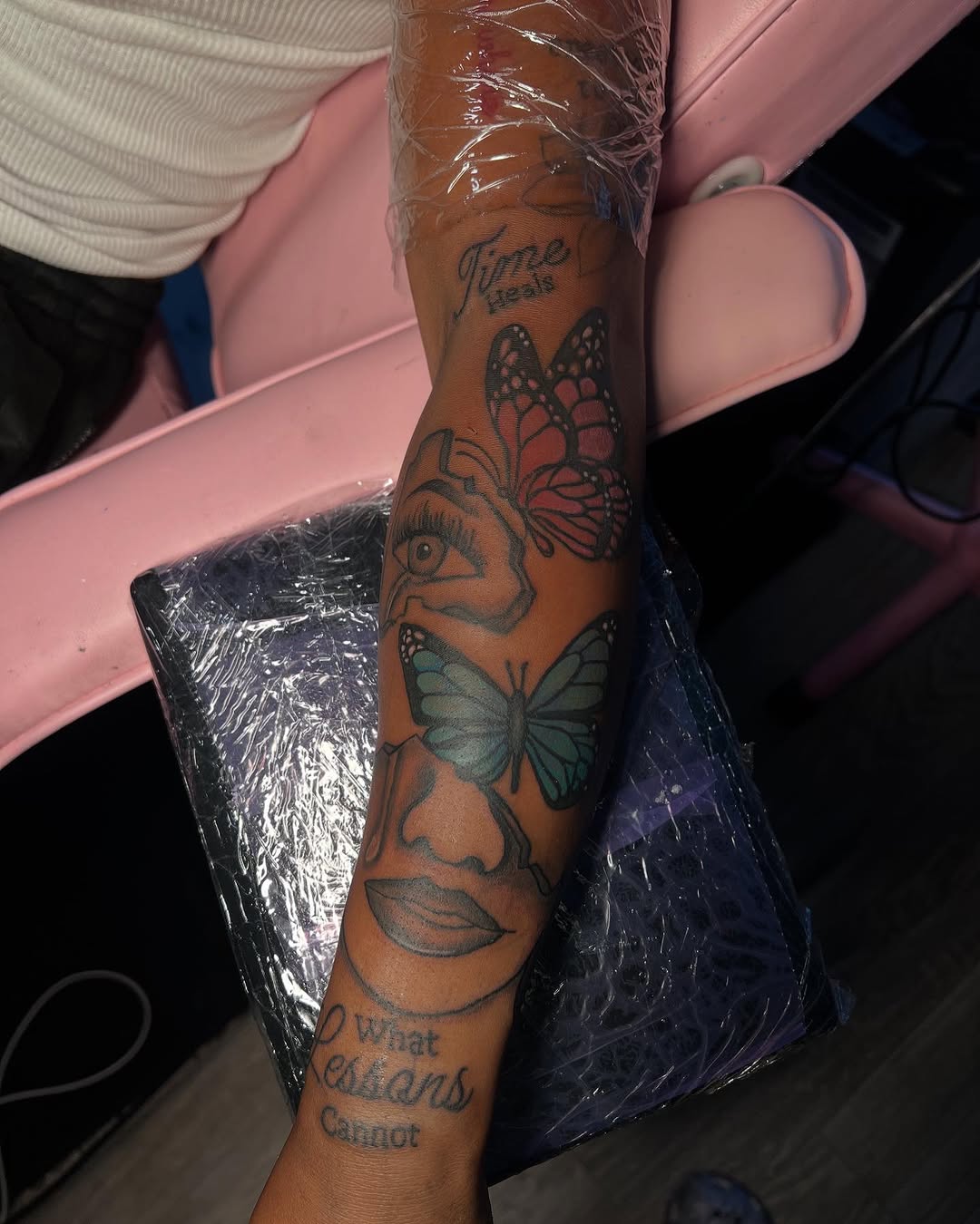 Tattoo by @tattedbylayy β illustrative, lettering_script