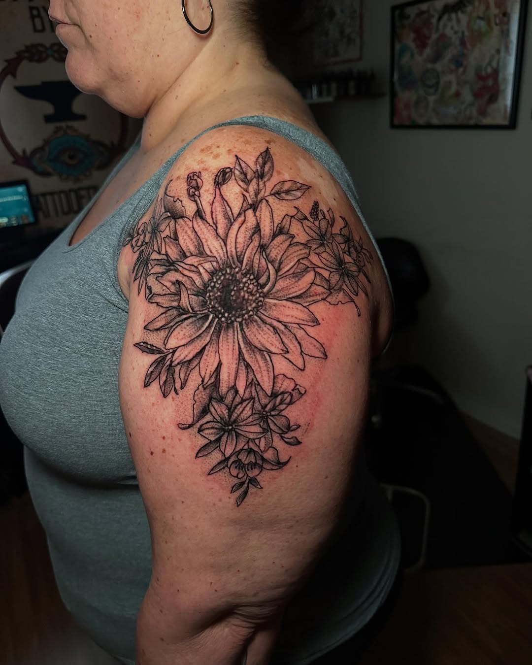 Tattoo by @tattooedwalnut — fine_line, black_and_grey