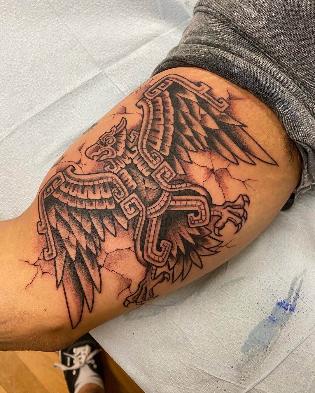 Tattoo by @alanpham — black_and_grey, geometric