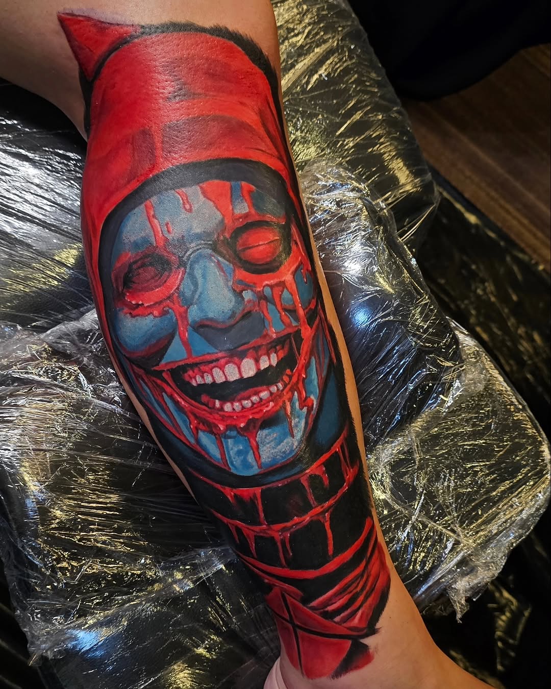 Tattoo by @s13.ink — dark_realism, trash_polka