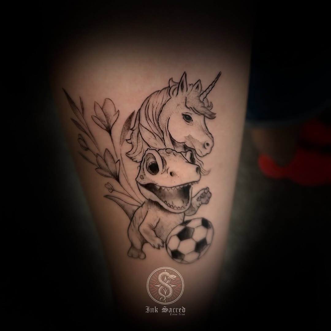 Tattoo by @ink.sacred — illustrative, black_and_grey