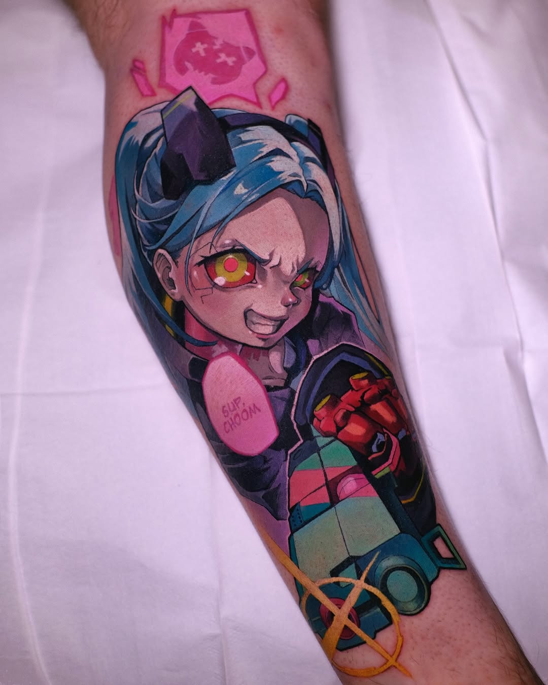 Tattoo by @green.vesper — anime, new_school