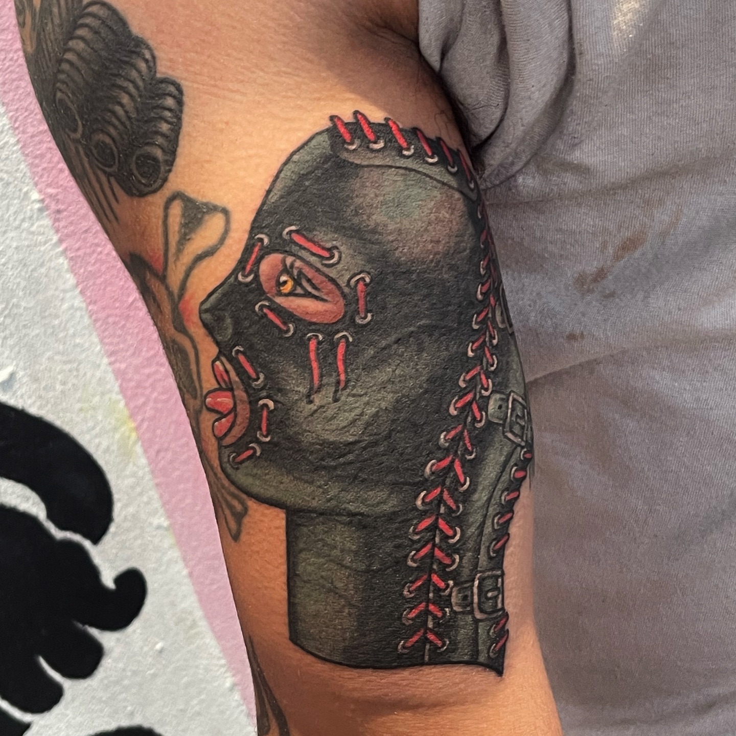 Tattoo by @zoku.tat2 — dark_realism, trash_polka
