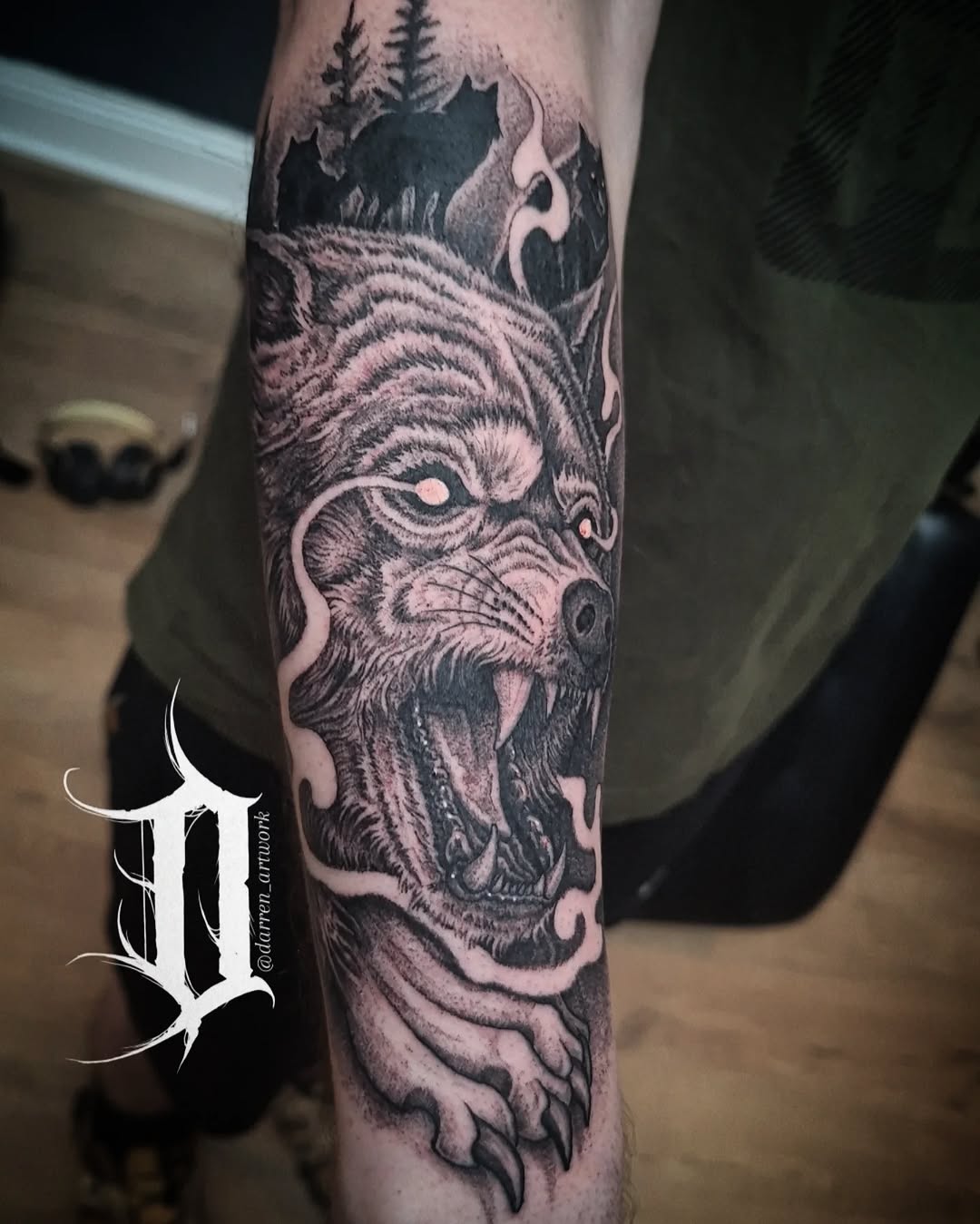 Tattoo by @darren_artwork โ realism, black_and_grey