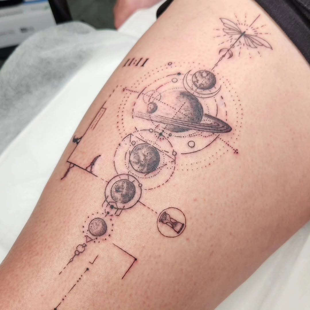 Tattoo by @browtech.joel — geometric, fine_line