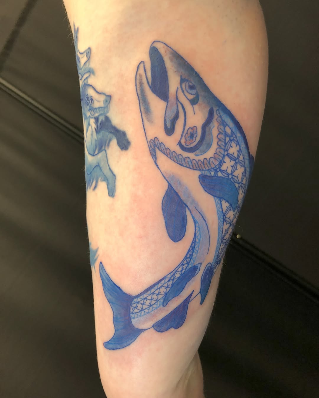 Tattoo by @basil_teeth — black_and_grey