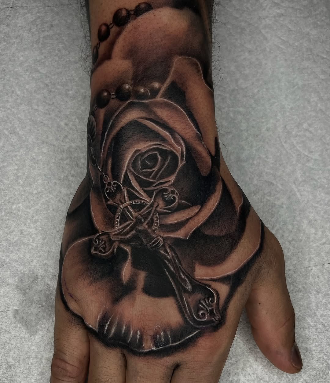 Tattoo by @mrgrouchtattoos — black_and_grey, realism