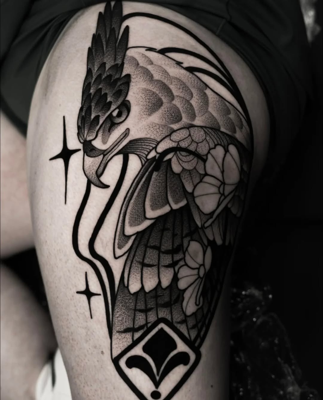 Tattoo by @deadcrown_ — dotwork