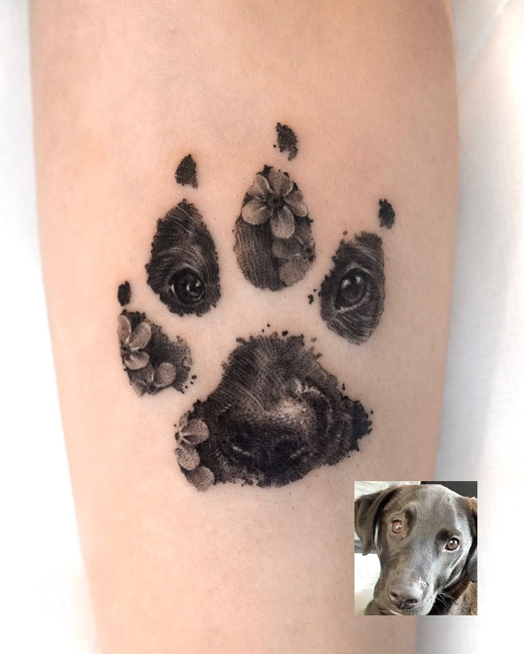 Tattoo by @tattooist_kimria — realism, black_and_grey