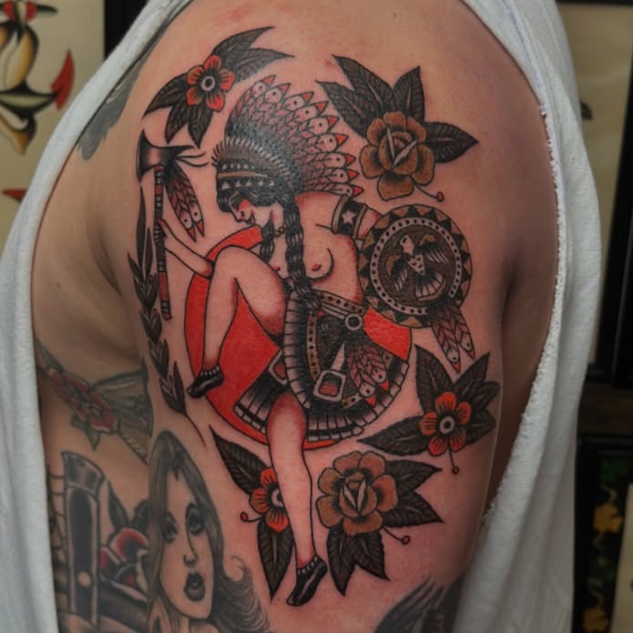 Tattoo by @ryleecoyote — american_traditional