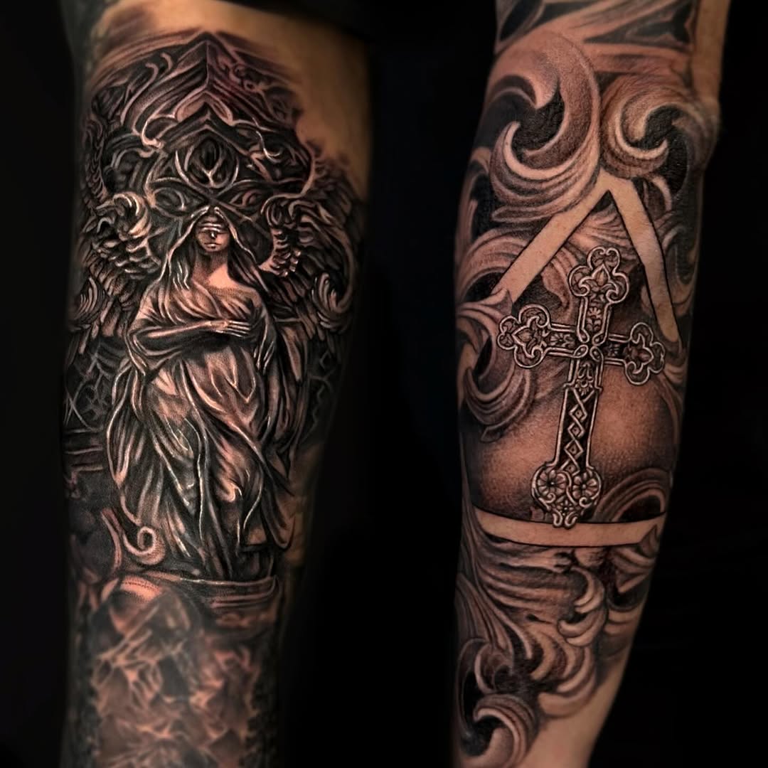 Tattoo by @hari__tattooer — realism, black_and_grey