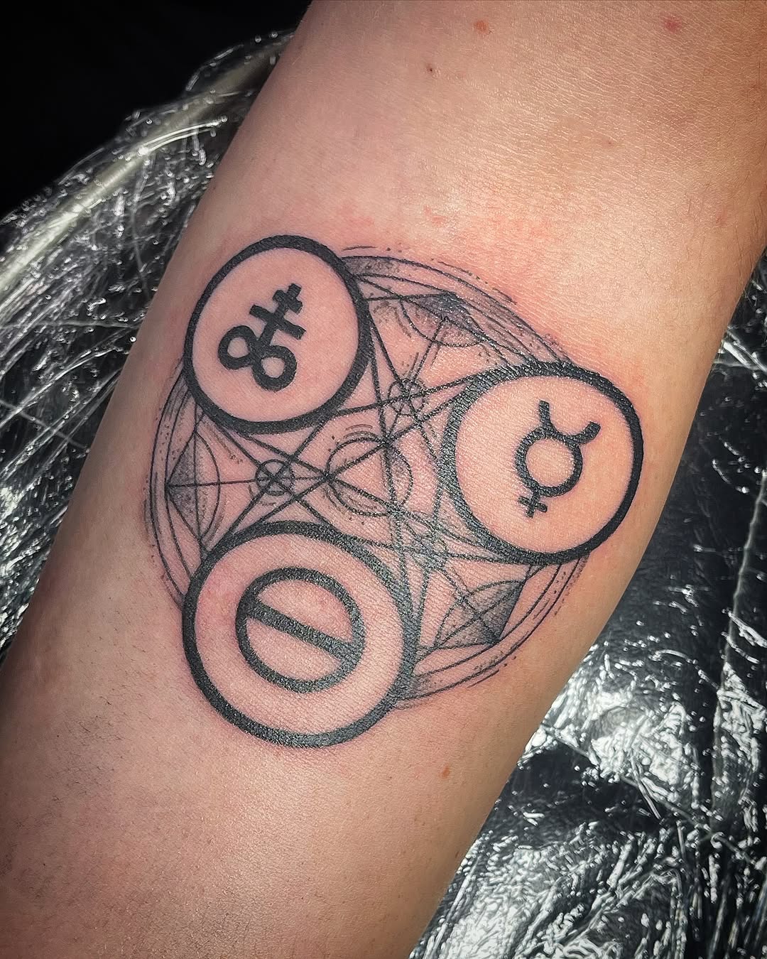 Tattoo by @spectral.inks — geometric, blackwork