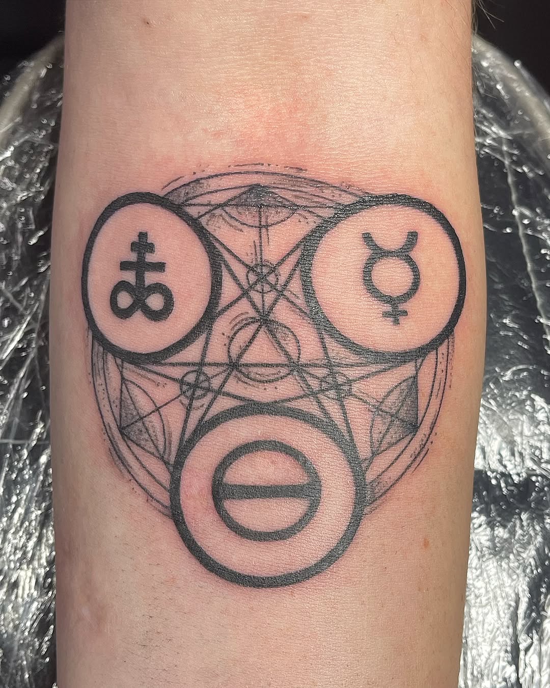 Tattoo by @spectral.inks — geometric, blackwork