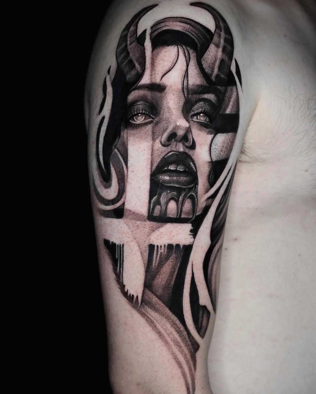 Tattoo by @machomandisavage — dark_realism, illustrative