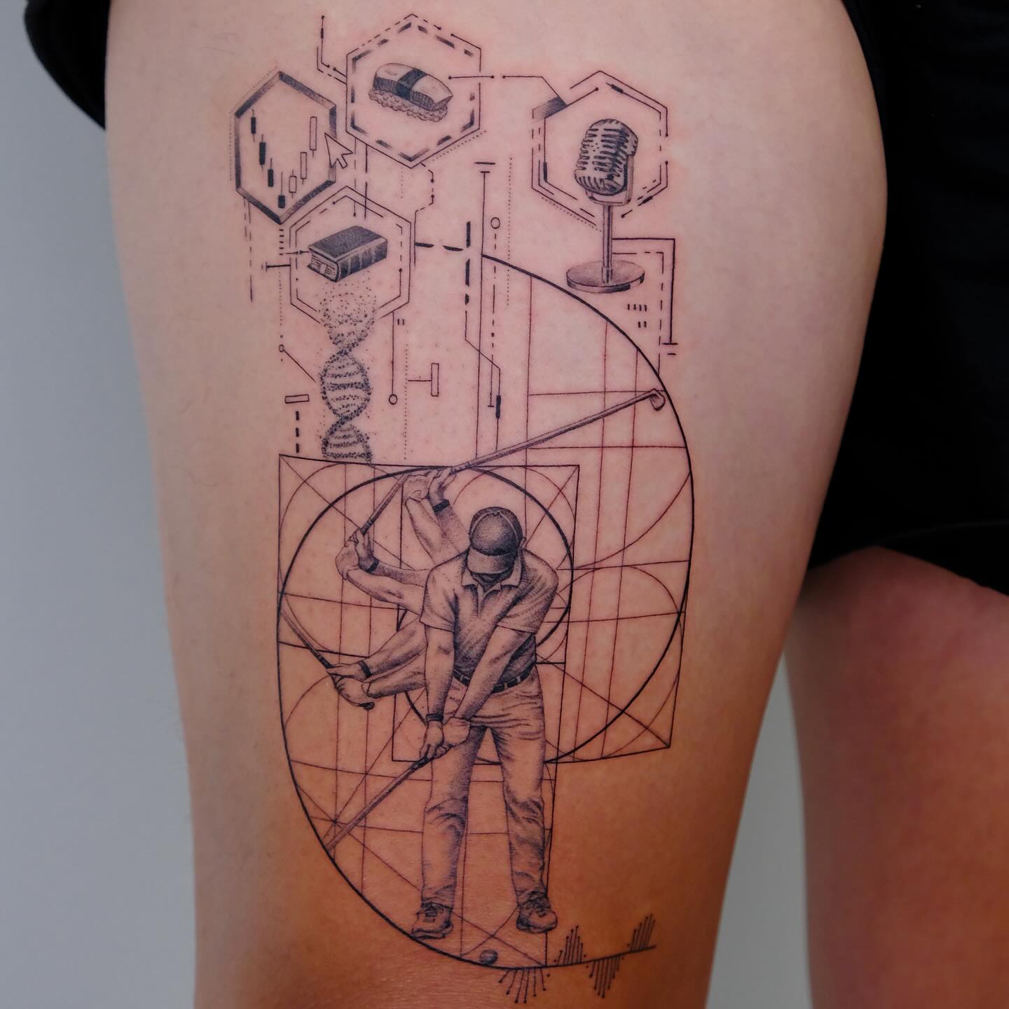 Tattoo by @zaytattoos β geometric, black_and_grey
