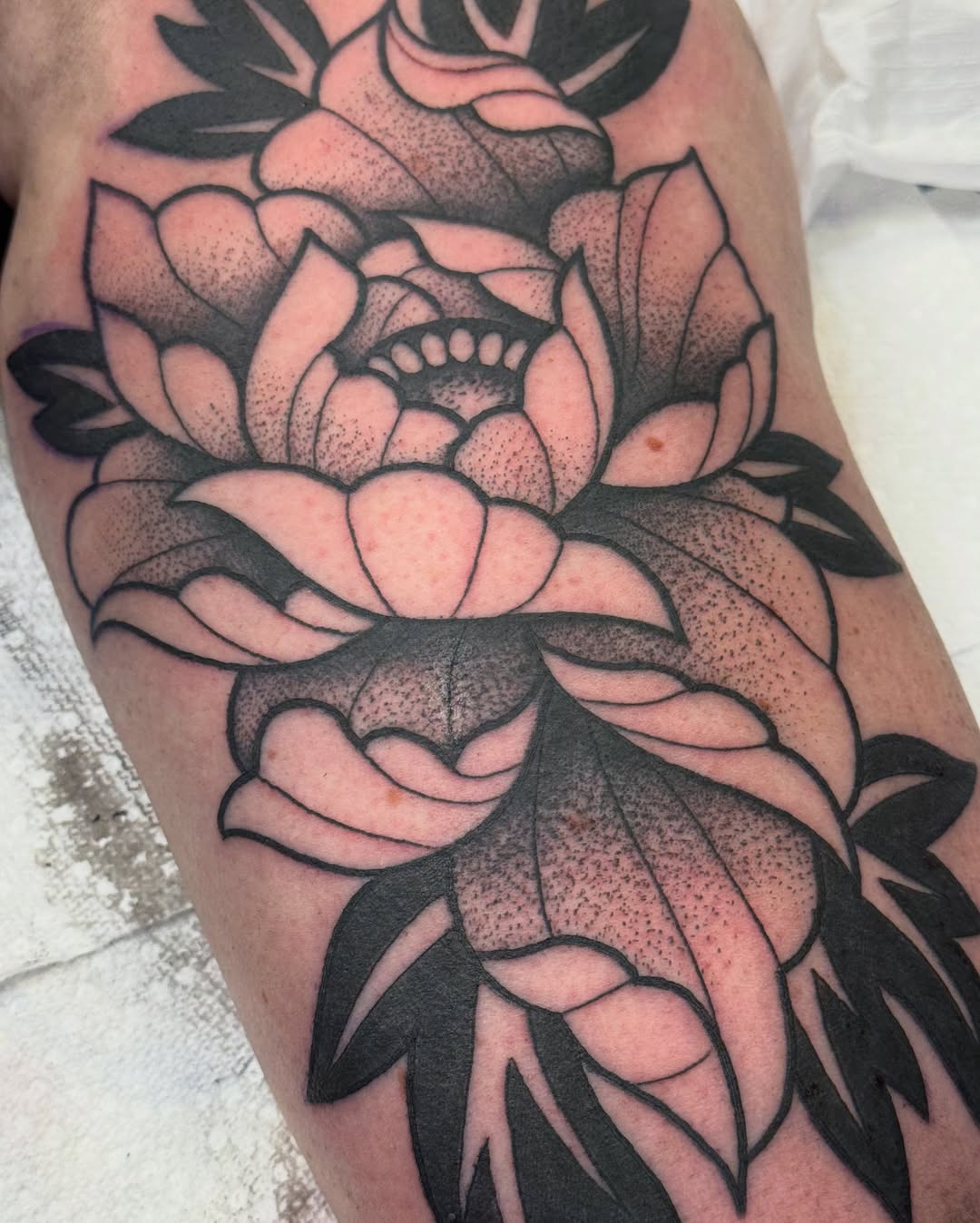Tattoo by @inkedbyjenna — blackwork, dotwork