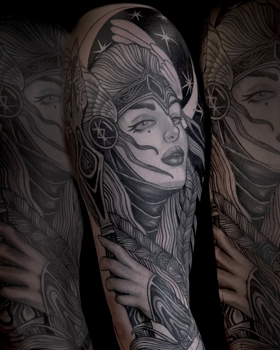 Tattoo by @bitchcraft.tattoo — illustrative, black_and_grey