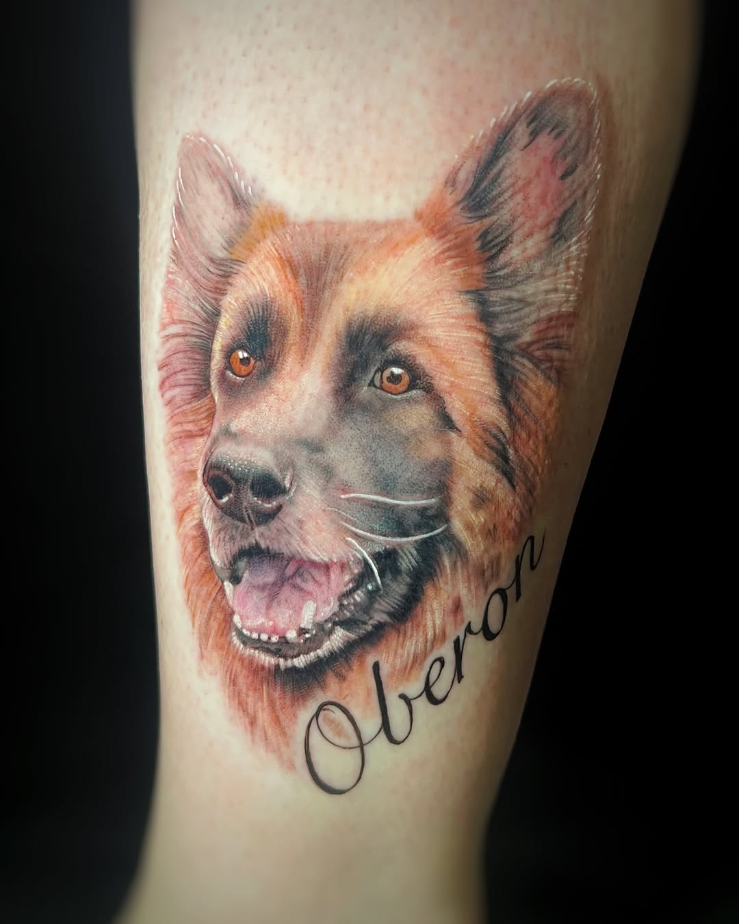 Tattoo by @memento_detroit — realism, lettering_script