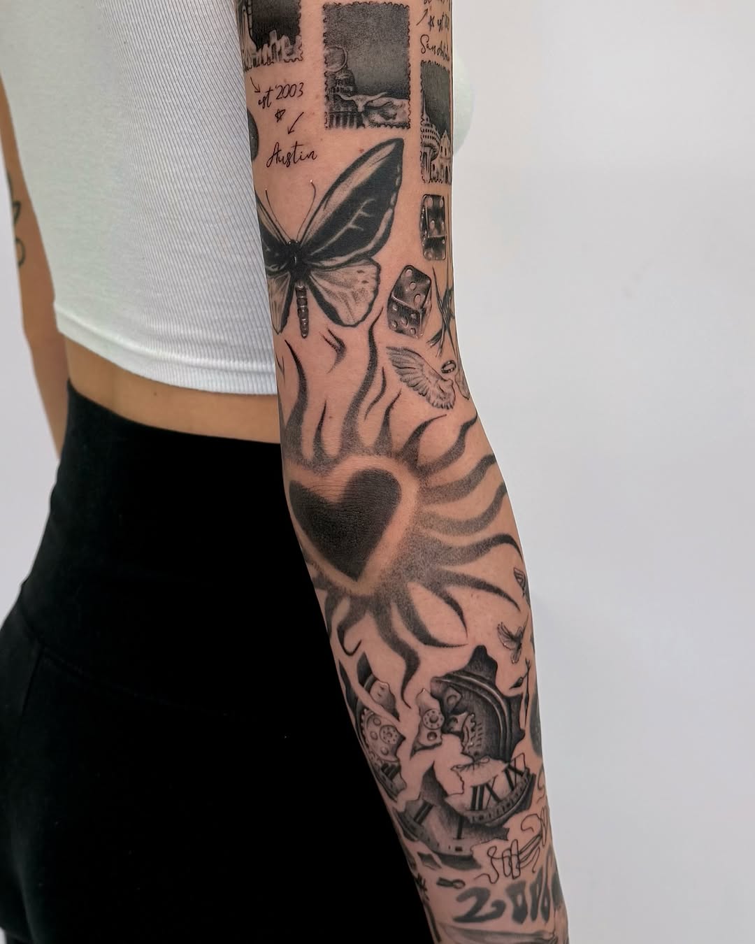 Tattoo by @ilovebluestattoos — black_and_grey, realism