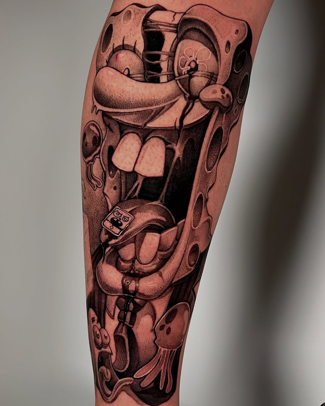 Tattoo by @jonnelson_tattoos — new_school, black_and_grey