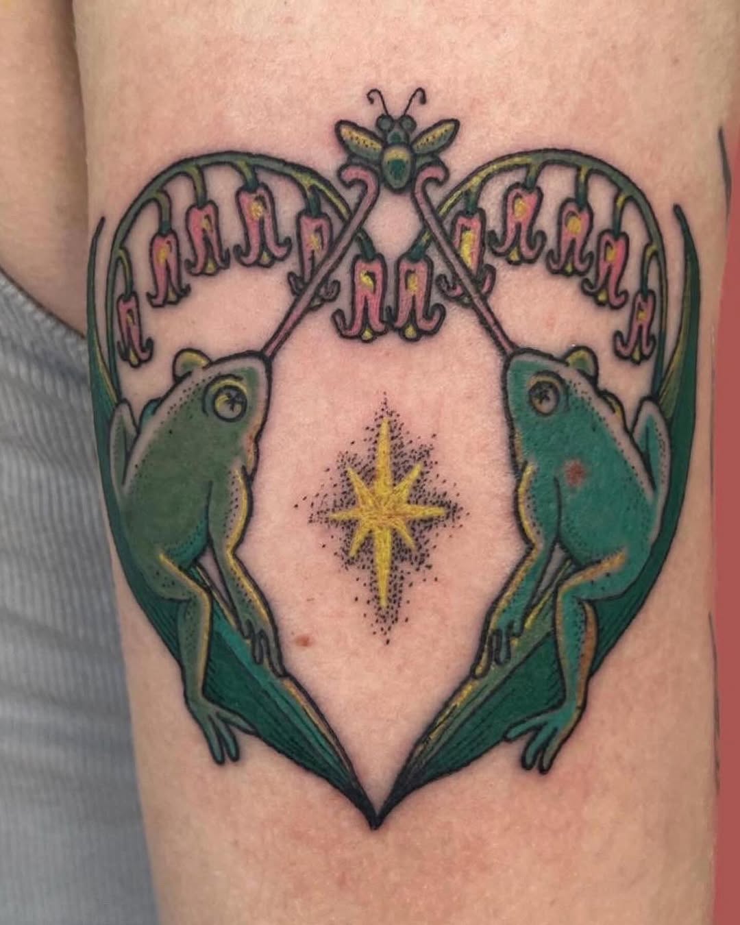 Tattoo by @rachelradiant — illustrative, dotwork