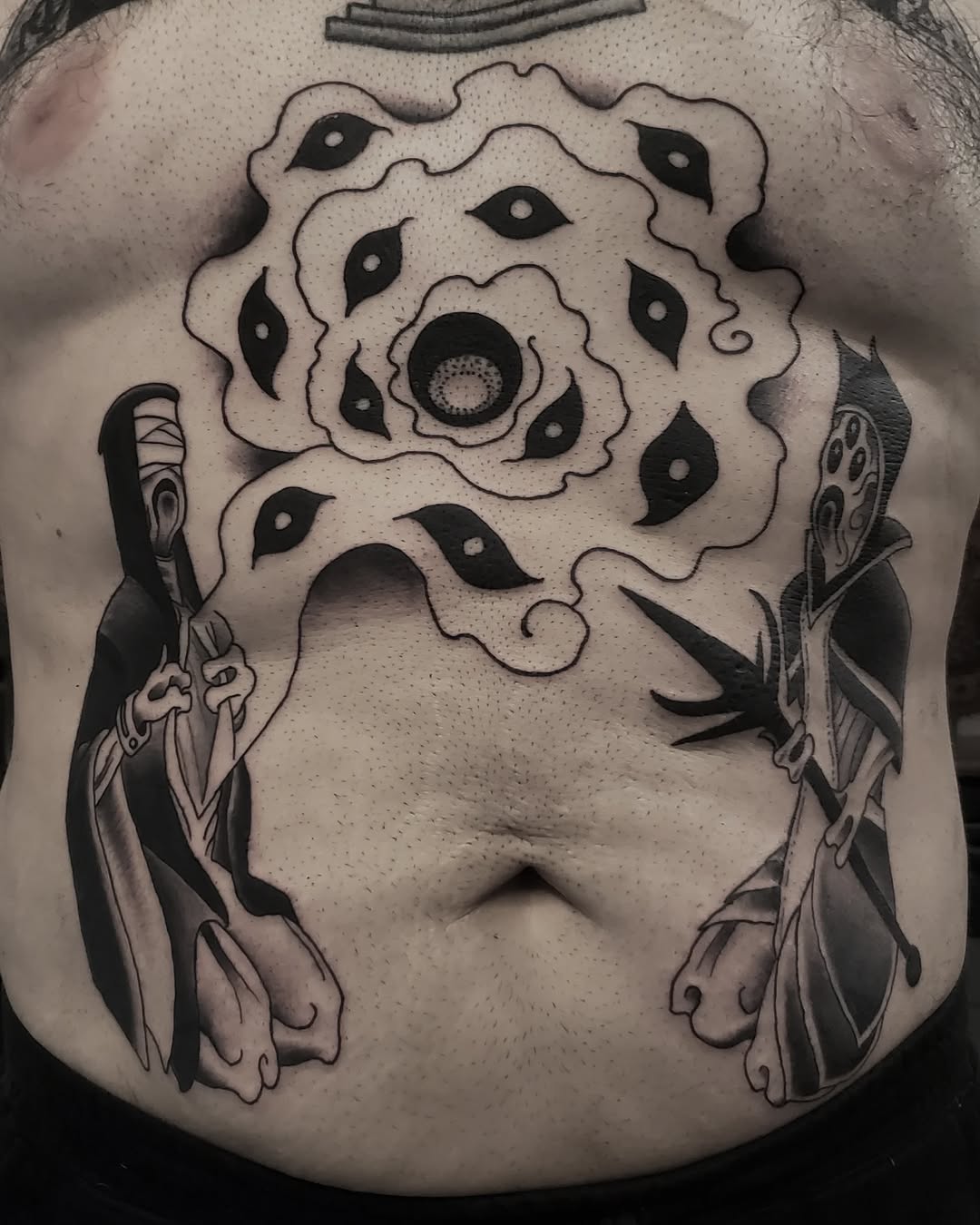 Tattoo by @the.sprouler — black_and_grey, dark_realism