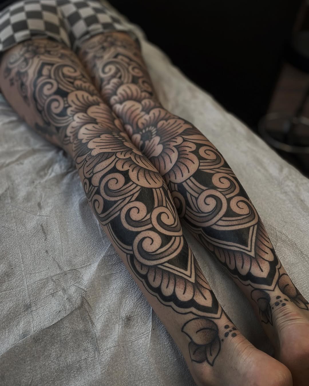 Tattoo by @veronicamussertattoo — blackwork, ornamental