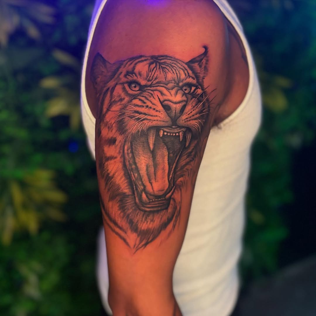 Tattoo by @inked.by.kiwiii โ realism, black_and_grey
