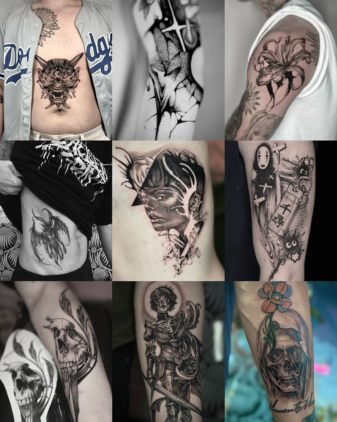 Tattoo by @the.ant.ink — black_and_grey, dark_realism