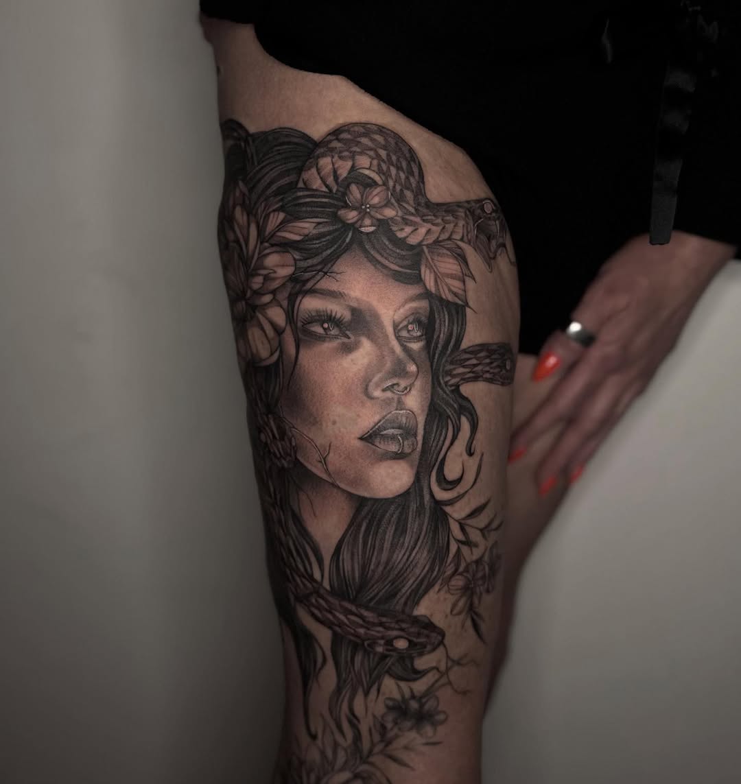 Tattoo by @izztheartist — realism, black_and_grey