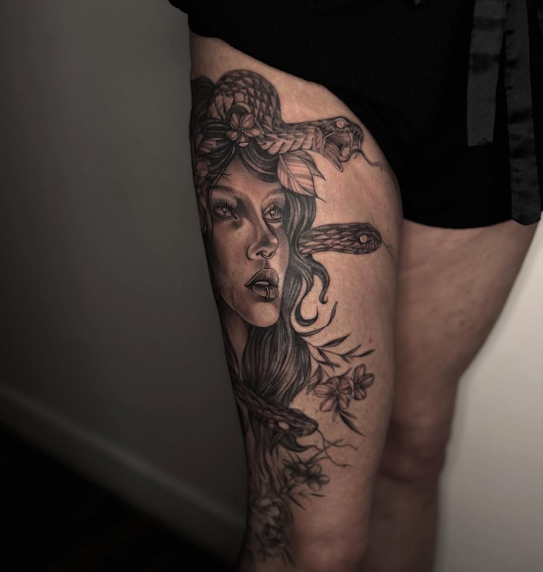 Tattoo by @izztheartist — realism, black_and_grey