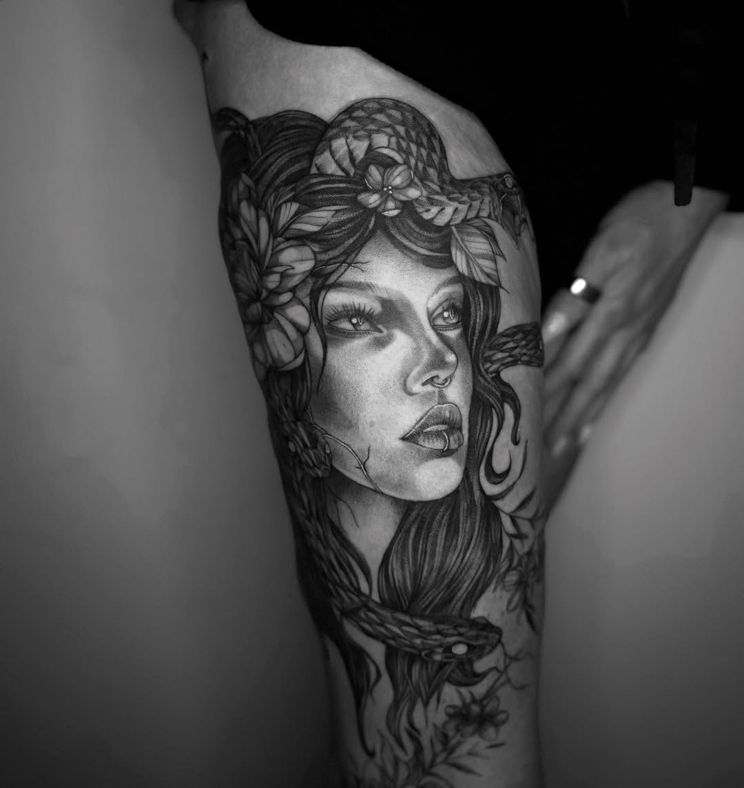 Tattoo by @izztheartist — realism, dark_realism