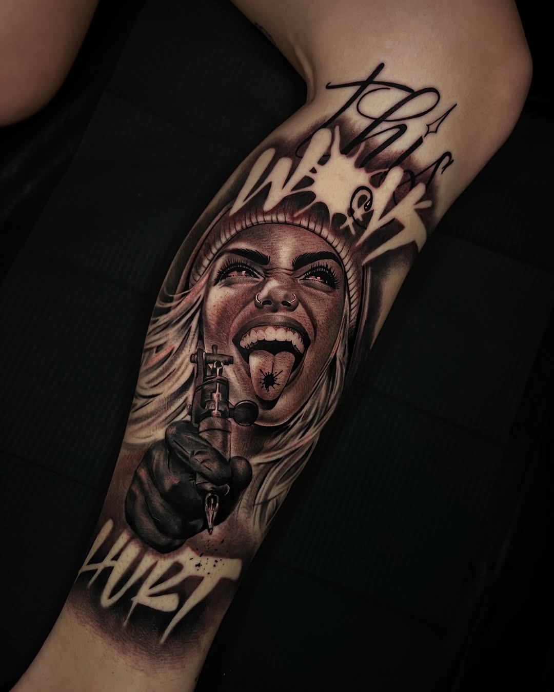 Tattoo by @kbalzer_tattoos β realism, black_and_grey